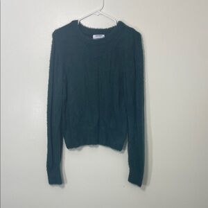 OLD NAVY Fuzzy Knit Teal Sweater Soft Cozy Crewneck • Medium